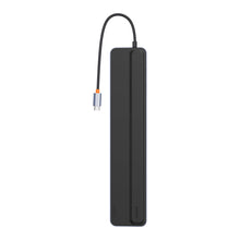 Заредете изображение във визуализатора на галерията – Baseus EliteJoy Gen2 11-Port Type-C HUB Adapter Dark gray（Type-C to HDMI*1+USB3.0*3+PD*1+VGA*1+SD/TF*1+RJ45*1+Type-C Data*1+3.5mm*1）
