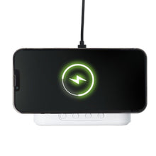 Заредете изображение във визуализатора на галерията – Wirelles charger 15w cfnz01 with watch and thermometer white
