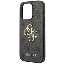 Заредете изображение във визуализатора на галерията – Original Case GUESS 4G Big Metal Logo GUHCP15L4GMGGR for Iphone 15 Pro grey
