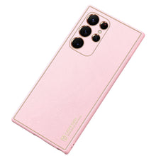 Заредете изображение във визуализатора на галерията – Dux Ducis Yolo elegant cover made of ecological leather for Samsung Galaxy S22 Ultra pink
