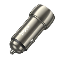 Заредете изображение във визуализатора на галерията – HOCO car charger 2x Type C PD 40W Z48 metal gray
