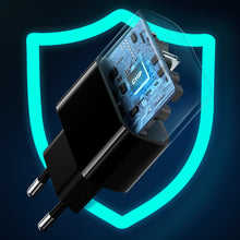Заредете изображение във визуализатора на галерията – Ugreen USB wall charger Type C 20W Power Delivery black (10191)
