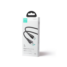 Заредете изображение във визуализатора на галерията – Joyroom USB - USB C 3A cable Surpass Series for fast charging and data transfer 3 m black (S-UC027A11)
