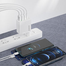Заредете изображение във визуализатора на галерията – Dudao fast charger 3x USB / 1x USB Type C 20W, PD, QC 3.0 white (A5H)
