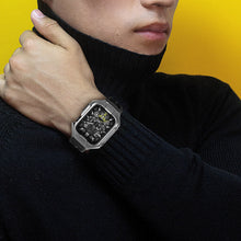 Заредете изображение във визуализатора на галерията – Kingxbar CYF136 2in1 Rugged Case for Apple Watch 8, 7 (45 mm) Stainless Steel with Strap Silver
