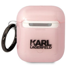 Заредете изображение във визуализатора на галерията – Karl Lagerfeld KLA2HNCHTCP Airpods 1/2 cover pink/pink Ikonik Choupette
