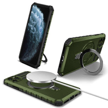 Заредете изображение във визуализатора на галерията – Tel Protect Armor Magsafe Metal Ring Case for Iphone 11 Pro Max green
