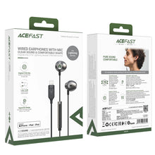 Заредете изображение във визуализатора на галерията – Acefast L1 in-ear headphones with 1.2 m Lightning connector - black
