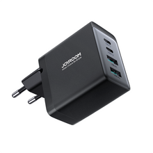 Заредете изображение във визуализатора на галерията – Joyroom charger GaN 67W 4 ports (2x USB, 2x USB C) black (TCG02) + cable USB C - USB C 100W 1.2m
