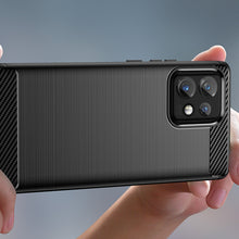 Заредете изображение във визуализатора на галерията – Carbon Case Cover for Motorola Edge+ 2023 / Moto X40 Pro / Moto X40 Flexible Silicone Carbon Cover Black

