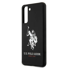 Заредете изображение във визуализатора на галерията – Original faceplate case US POLO USHCS21SSLHRBK for SAMSUNG S21 (Silicone Logo / black)
