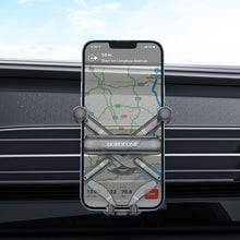 Заредете изображение във визуализатора на галерията – Borofone Car holder BH78 Point gravity, air vent mount black
