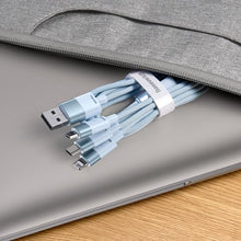 Заредете изображение във визуализатора на галерията – Baseus StarSpeed 3in1 cable USB-A - Micro-USB / Lightning / USB-C 3.5A 1.2m blue
