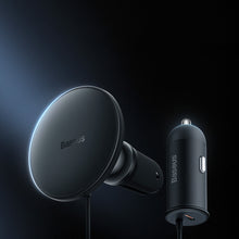 Заредете изображение във визуализатора на галерията – MagSafe 15W USB C 25W Baseus CW01 inductive car charger - black
