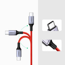 Заредете изображение във визуализатора на галерията – Ugreen US294 USB-C 2.0 / USB-C 2.0 3A cable - red
