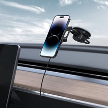 Заредете изображение във визуализатора на галерията – SPIGEN ITS35W-3 Onetap Pro 3 Magnetic Magsafe Windshield &amp; Dashboard Car Mount Wireless Charger black

