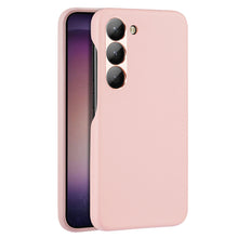 Заредете изображение във визуализатора на галерията – Dux Ducis Grit case for Samsung Galaxy S23 elegant cover made of artificial leather MagSafe pink
