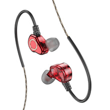 Заредете изображение във визуализатора на галерията – Borofone Earphones BM88 Sea with microphone red
