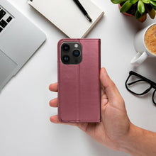 Заредете изображение във визуализатора на галерията – Smart magneto калъф тип книга за iphone 11 pro burgundy
