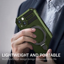 Заредете изображение във визуализатора на галерията – Tel Protect Armor Magsafe Metal Ring Case for Iphone 13 green

