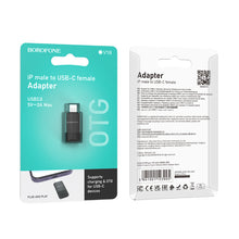 Заредете изображение във визуализатора на галерията – Borofone Adapter BV18 - Lightning to Type C - black
