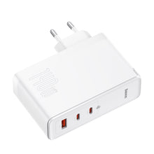Заредете изображение във визуализатора на галерията – Baseus GaN5 Pro fast charger 2xUSB-C + USB 140W EU white (CCGP100202)
