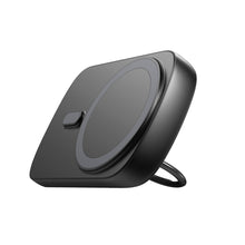 Заредете изображение във визуализатора на галерията – Wireless power bank 6000mAh Joyroom JR-W030 20W MagSafe with ring and stand - black
