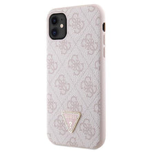 Заредете изображение във визуализатора на галерията – Guess GUHCN61P4TDSCPP Case for iPhone 11 / Xr - Pink Crossbody 4G Metal Logo
