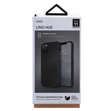 Заредете изображение във визуализатора на галерията – UNIQ etui Lino Hue iPhone 11 Pro czarny/ink black

