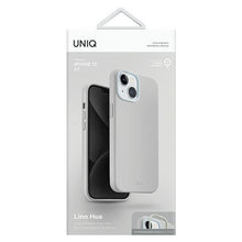 Заредете изображение във визуализатора на галерията – Uniq Lino Hue iPhone 15 case 6.1" Magclick Charging light gray/chalk gray

