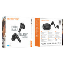 Заредете изображение във визуализатора на галерията – Borofone TWS Bluetooth Earphones BW48 Enlighten Black
