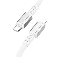 Заредете изображение във визуализатора на галерията – HOCO cable Type C to iPhone Lightning 8-pin PD 20W Strength X85 1m white
