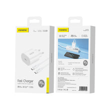 Заредете изображение във визуализатора на галерията – Foneng Wall charger EU39 - Type C - PD 20W 3A with Type C to Type C cable white

