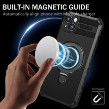 Заредете изображение във визуализатора на галерията – Tel Protect Armor Magsafe Metal Ring Case for Iphone 15 Plus black
