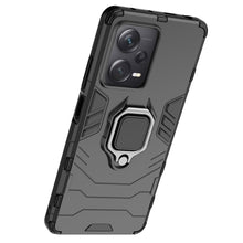 Заредете изображение във визуализатора на галерията – Ring Armor case for Xiaomi Redmi Note 12 Pro+ armored cover magnetic holder ring black
