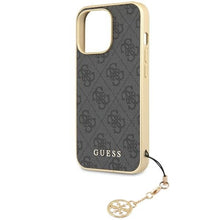 Заредете изображение във визуализатора на галерията – Guess GUHCP14LGF4GGR iPhone 14 Pro 6.1" grey/grey hardcase 4G Charms Collection
