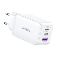 Заредете изображение във визуализатора на галерията – Ugreen CD244 65W USB-A / 2x USB-C GaN fast charger - white
