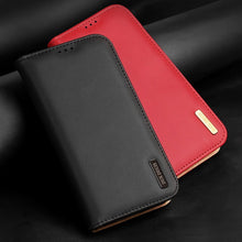 Заредете изображение във визуализатора на галерията – Dux Ducis Hivo Genuine Leather Bookcase type case for iPhone 13 mini red
