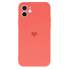 Заредете изображение във визуализатора на галерията – Vennus Silicone Heart Case for Iphone 11 design 1 coral
