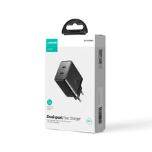 Заредете изображение във визуализатора на галерията – Joyroom JR-TCF09 fast charger 2x USB-C 40W - black

