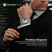 Заредете изображение във визуализатора на галерията – Amazing Thing Band Titan Steel Band TSE49GY for Apple Watch 49/45 silver
