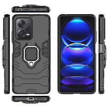 Заредете изображение във визуализатора на галерията – Ring Armor case for Xiaomi Redmi Note 12 Pro+ armored cover magnetic holder ring black
