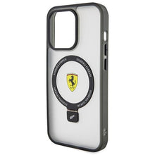 Заредете изображение във визуализатора на галерията – Ferrari FEHMP15LUSCAH iPhone 15 Pro 6.1" transparent hardcase Ring Stand 2023 Collection MagSafe
