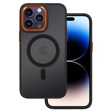 Заредете изображение във визуализатора на галерията – Tel Protect Magnetic Carbon Case for Iphone 12/12 Pro Black-orange
