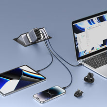 Заредете изображение във визуализатора на галерията – Ugreen fast charger GaN USB / 2xUSB C 65W adapter EU / UK / US plug black (CD296)
