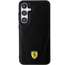 Заредете изображение във визуализатора на галерията – Original FERRARI hardcase Hot Stamp V Lines MagSafe FEHMS24SP3BAK for Samsung Galaxy  S24 Black
