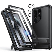 Заредете изображение във визуализатора на галерията – ESR Armor Kickstand case for Samsung Galaxy S24 Ultra - transparent and black
