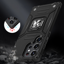Заредете изображение във визуализатора на галерията – Wozinsky Ring Armor case for Samsung Galaxy S23 Ultra armored cover magnetic holder ring black
