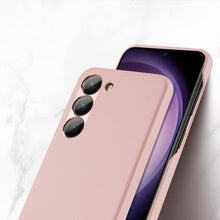 Заредете изображение във визуализатора на галерията – Dux Ducis Grit case for Samsung Galaxy S23+ elegant cover made of artificial leather MagSafe pink
