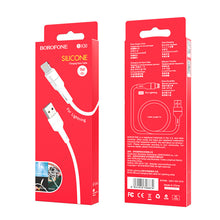 Заредете изображение във визуализатора на галерията – Borofone Cable BX30 Silicone - USB to Lightning - 2,4A 1 metre white
